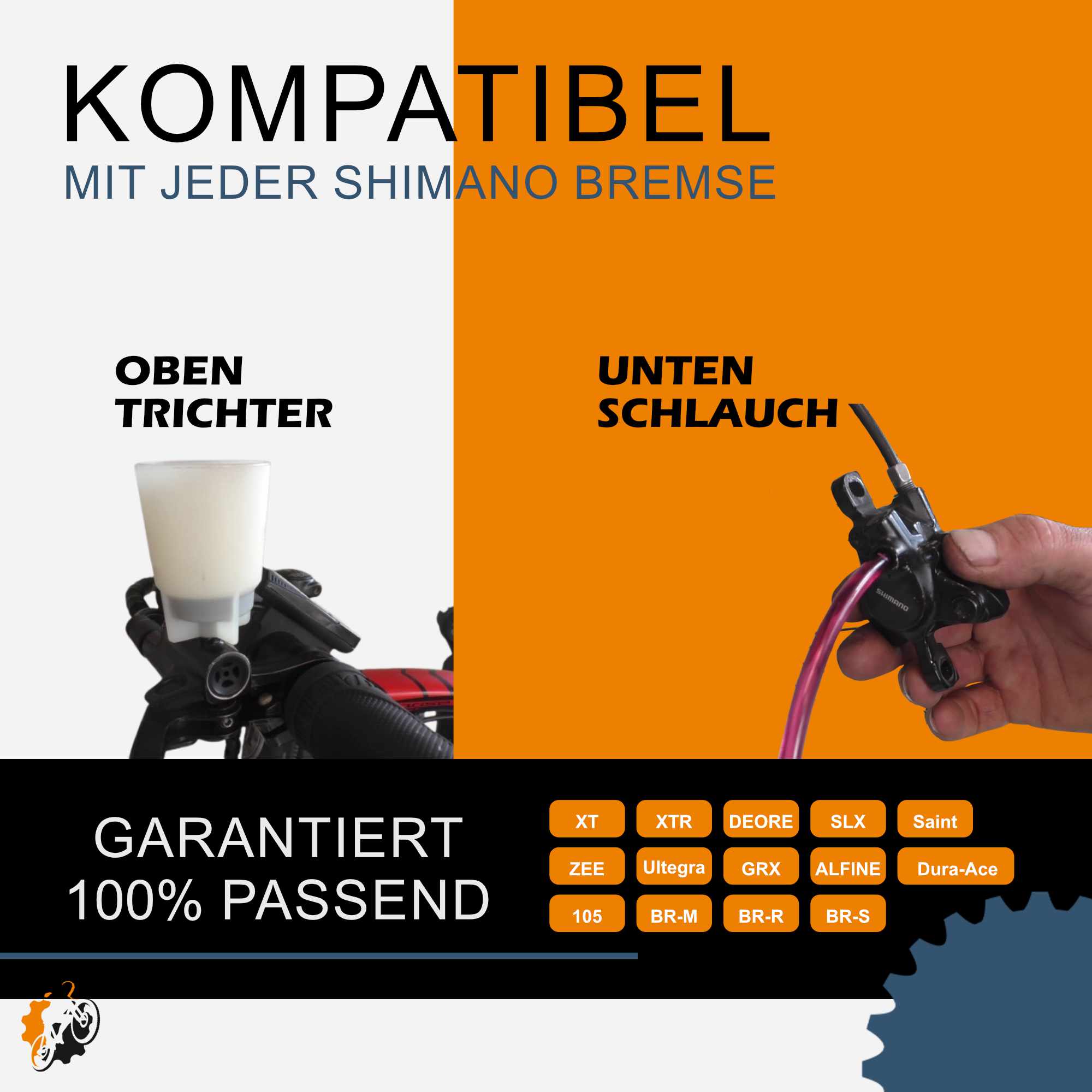 Entlüftungskit Service Kit für Shimano Scheibenbremsen inkl. 100ml Bremsflüssigkeit