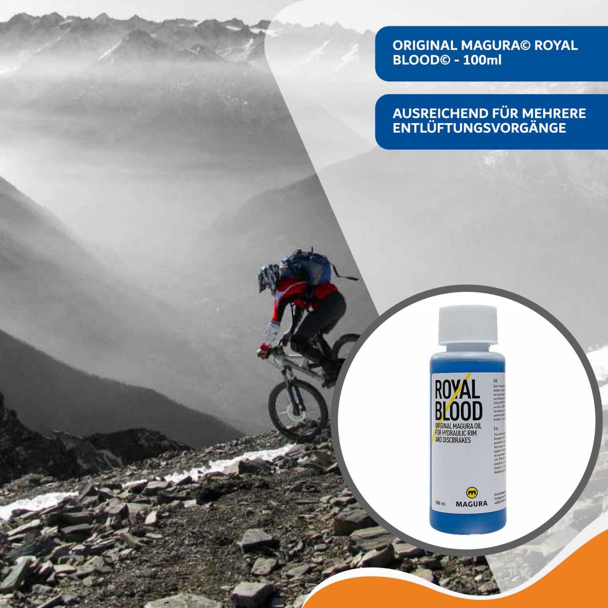 Entlüftungskit für alle Magura Bremsen inkl. Original Magura Royal Blood Mineralöl 100ml