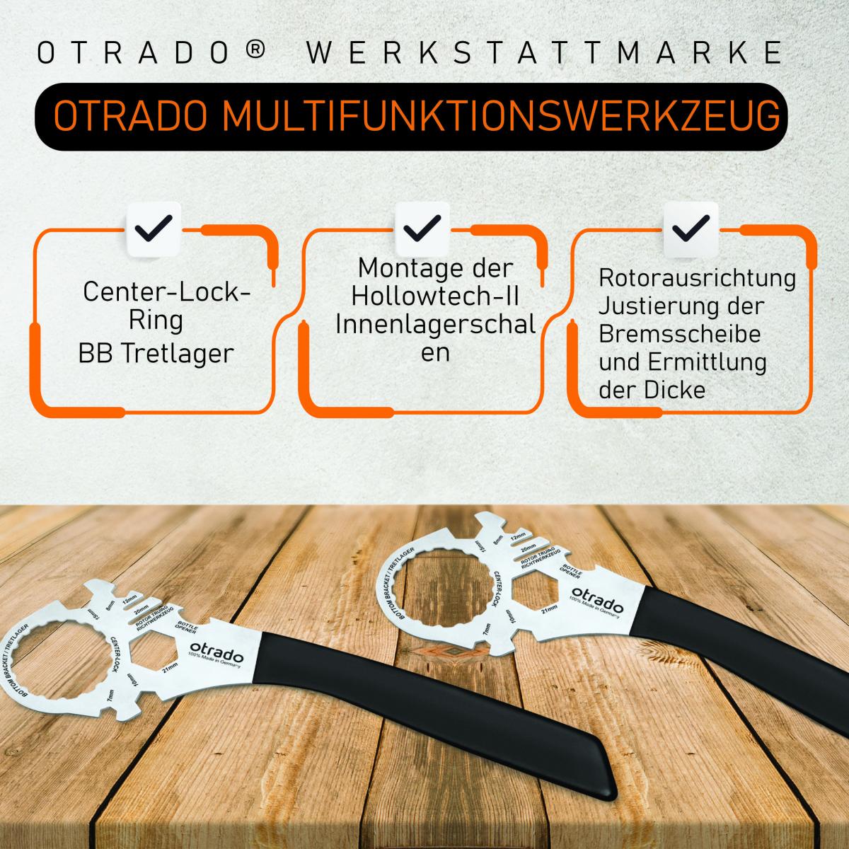 OTRADO MULTIFUNKTIONS- WERKZEUG FÜR CENTER LOCK / HOLLOWTECH II INNENLAGER