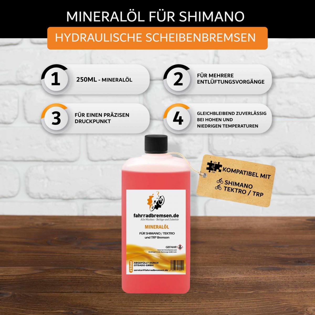 Entlüftungskit Service Kit XL für Shimano Scheibenbremsen inkl. 250ml Bremsflüssigkeit
