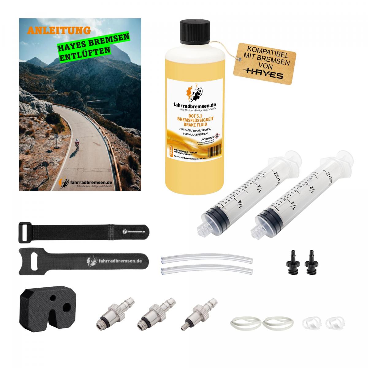 Entlüftungsset Für Hydraulische Fahrradbremsen - Kompatibel Mit Shimano, Magura, Tektro