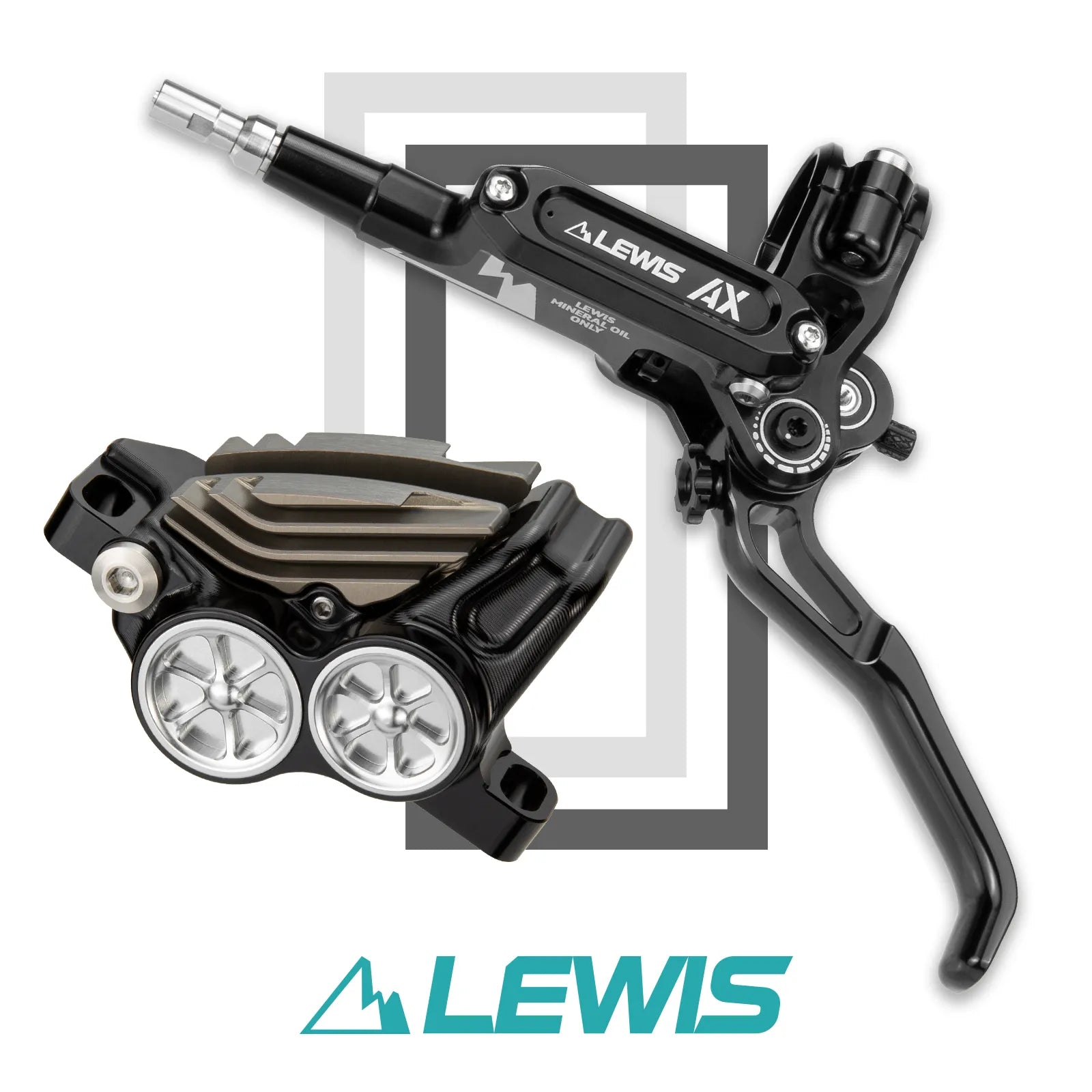 Lewis AX 18/20 Bremsen Set – 4-Kolben Downhill & Enduro High-Performance Scheibenbremse