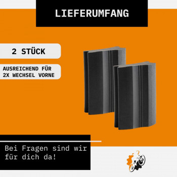 2x Bremsgummi passend für Stempelbremse für Kabel und NSU-Bremsen sowie Reifendruckbremsen Hebelstossbremsen und Gestängebremsen