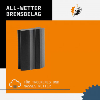 2x Bremsgummi passend für Stempelbremse für Kabel und NSU-Bremsen sowie Reifendruckbremsen Hebelstossbremsen und Gestängebremsen