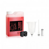 Shimano Mineralöl für Scheibenbremsen ÖL / 1 Liter SET mit OTRADO Trichter Funnel und Öl Stopper