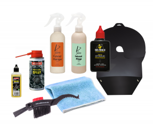 Fahrrad Reinigungsset Pflegeset Pflegemittel Set mit Kettenreiniger Fahrradöl Federgabel Spray